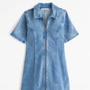 NWT Abercrombie Short Sleeve Denim Mini Dress - M